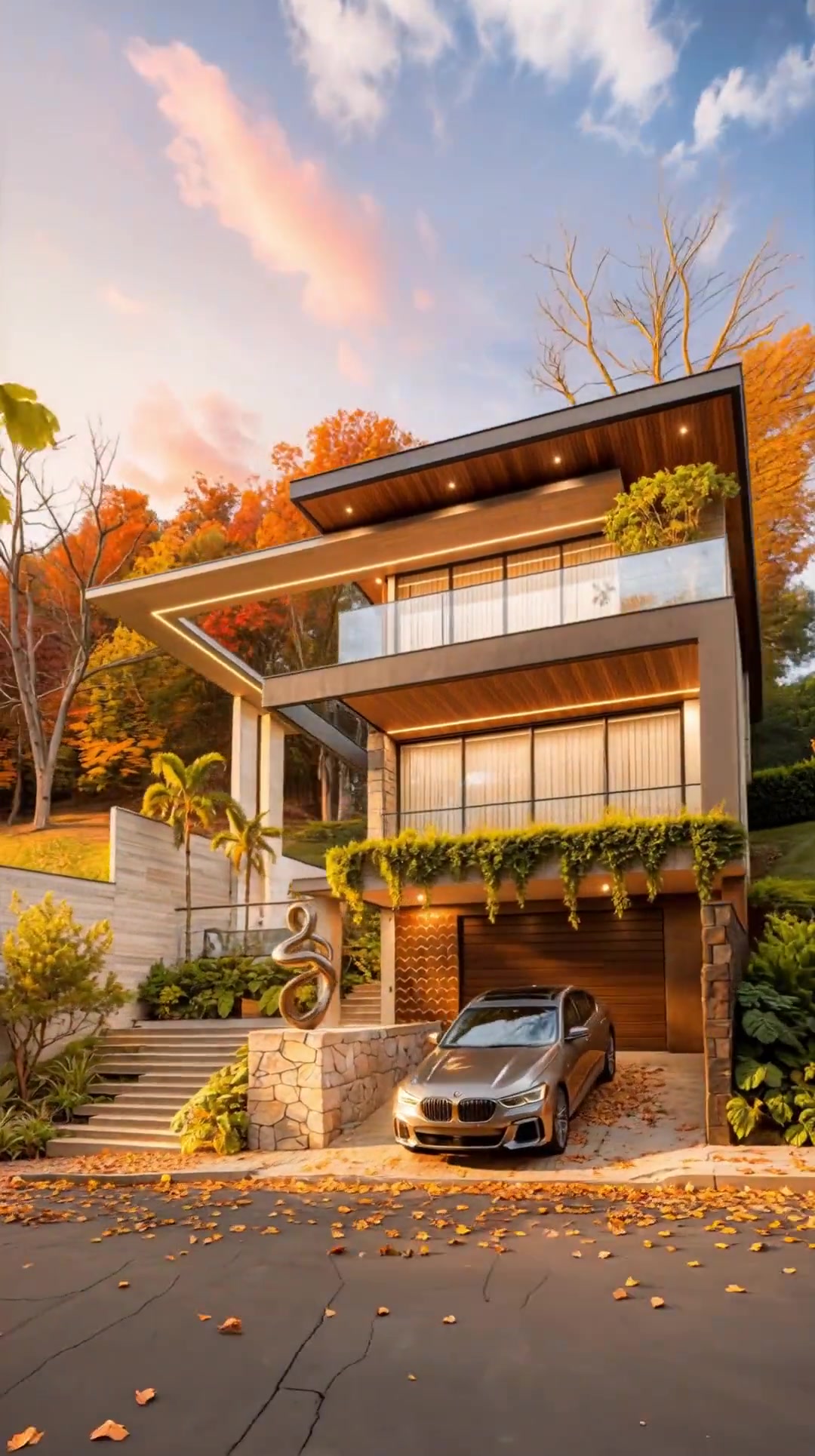 Hillside Villa at Dusk — video still